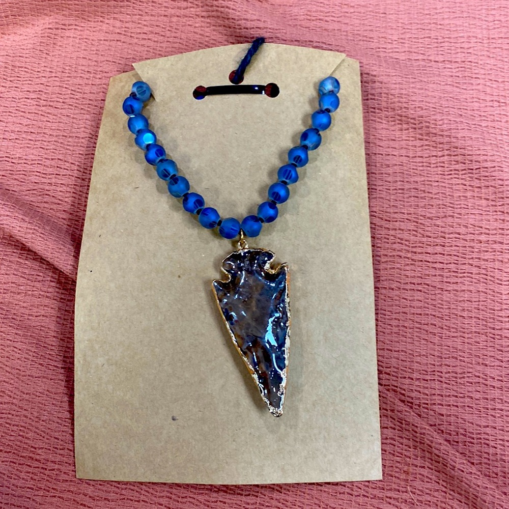 Blue arrowhead necklace!